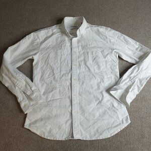 Corridor NYC Mens Shirt XS White Button Down OCBD Oxford Cloth Made in USA